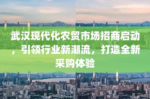 武漢現(xiàn)代化農(nóng)貿(mào)市場招商啟動，引領(lǐng)行業(yè)新潮流，打造全新采購體驗(yàn)
