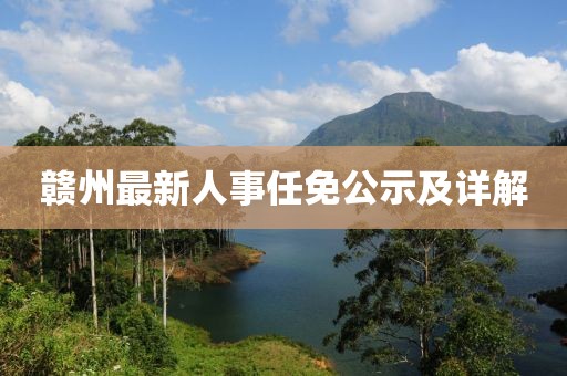 贛州最新人事任免公示及詳解
