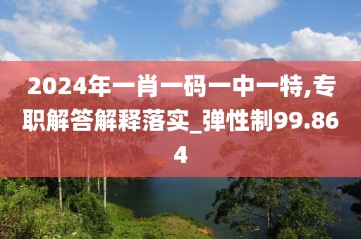 2024年一肖一碼一中一特,專職解答解釋落實(shí)_彈性制99.864