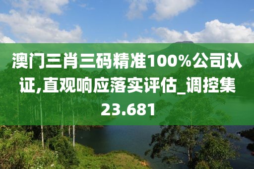 澳門三肖三碼精準(zhǔn)100%公司認(rèn)證,直觀響應(yīng)落實(shí)評估_調(diào)控集23.681