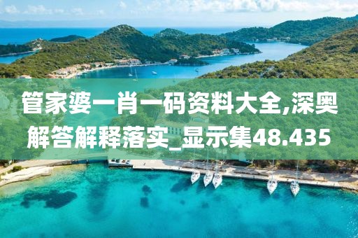 管家婆一肖一碼資料大全,深奧解答解釋落實(shí)_顯示集48.435