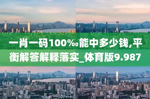 一肖一碼100‰能中多少錢,平衡解答解釋落實_體育版9.987