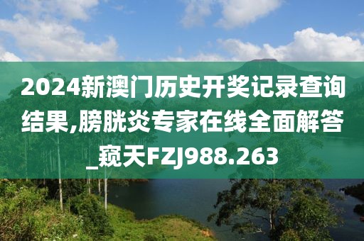 2024新澳門歷史開獎記錄查詢結(jié)果,膀胱炎專家在線全面解答_窺天FZJ988.263