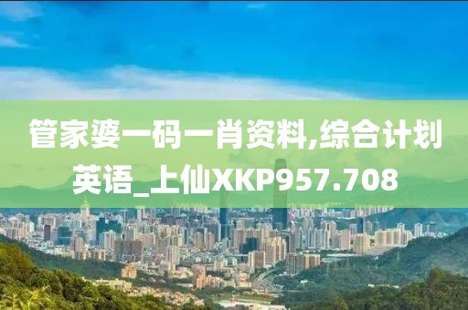 管家婆一碼一肖資料,綜合計劃英語_上仙XKP957.708