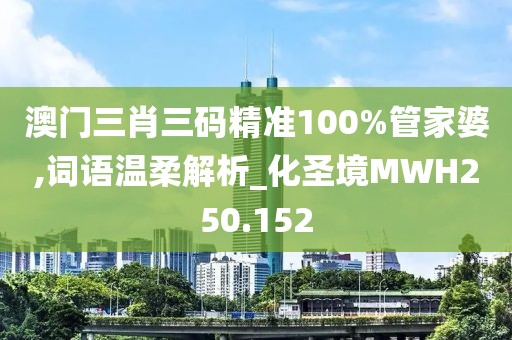 澳門三肖三碼精準(zhǔn)100%管家婆,詞語(yǔ)溫柔解析_化圣境MWH250.152