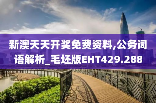 新澳天天開獎免費(fèi)資料,公務(wù)詞語解析_毛坯版EHT429.288