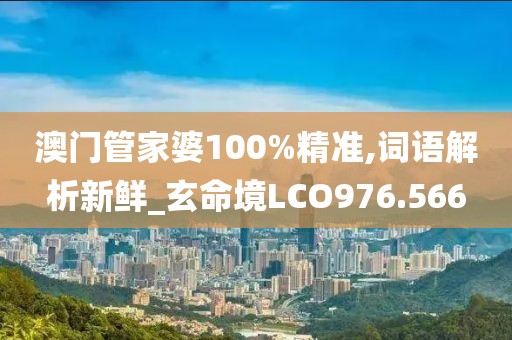 澳門管家婆100%精準(zhǔn),詞語解析新鮮_玄命境LCO976.566