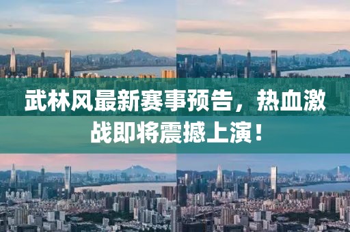 武林風(fēng)最新賽事預(yù)告，熱血激戰(zhàn)即將震撼上演！