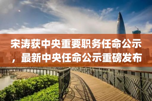 宋濤獲中央重要職務任命公示，最新中央任命公示重磅發(fā)布