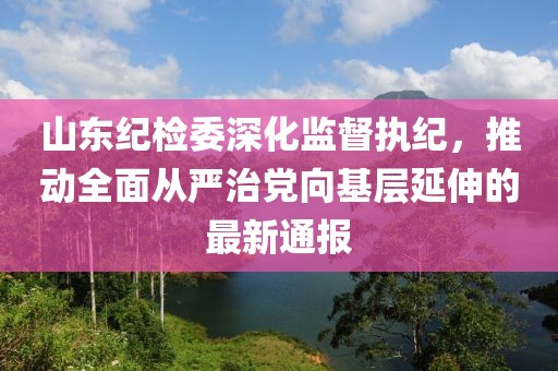 山東紀檢委深化監(jiān)督執(zhí)紀，推動全面從嚴治黨向基層延伸的最新通報