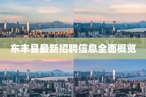 東豐縣最新招聘信息全面概覽