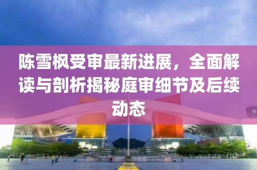 陳雪楓受審最新進(jìn)展，全面解讀與剖析揭秘庭審細(xì)節(jié)及后續(xù)動(dòng)態(tài)