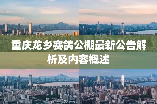 重慶龍鄉(xiāng)賽鴿公棚最新公告解析及內容概述