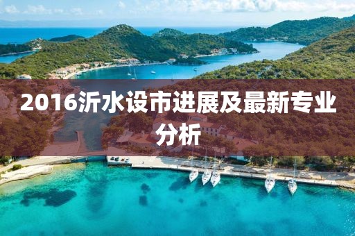 2016沂水設(shè)市進(jìn)展及最新專業(yè)分析