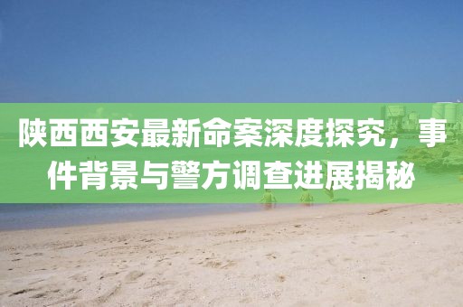 陜西西安最新命案深度探究，事件背景與警方調(diào)查進(jìn)展揭秘