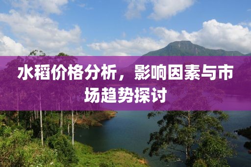 水稻價(jià)格分析，影響因素與市場(chǎng)趨勢(shì)探討