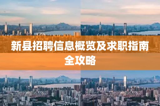 新縣招聘信息概覽及求職指南全攻略