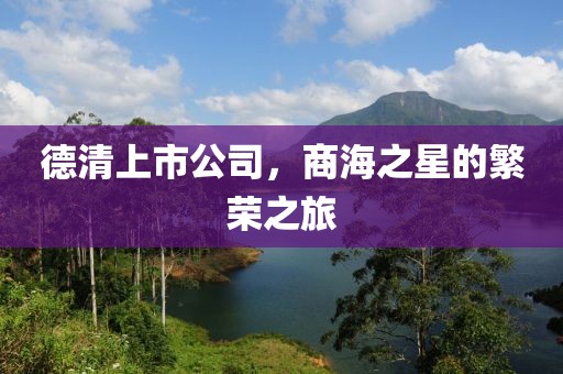 德清上市公司，商海之星的繁榮之旅