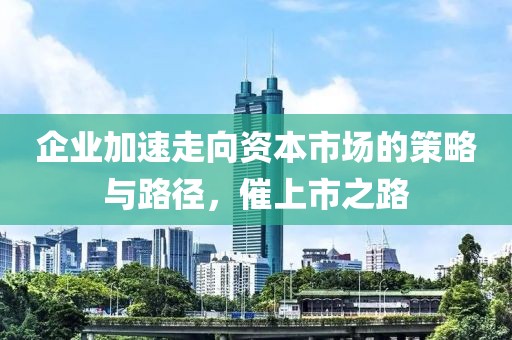 企業(yè)加速走向資本市場(chǎng)的策略與路徑，催上市之路