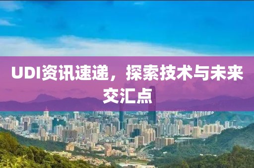 UDI資訊速遞，探索技術(shù)與未來交匯點