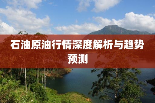 石油原油行情深度解析與趨勢(shì)預(yù)測(cè)