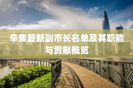 辛集最新副市長(zhǎng)名單及其職能與貢獻(xiàn)概覽