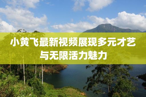 小黃飛最新視頻展現(xiàn)多元才藝與無限活力魅力