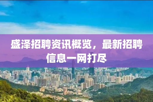 盛澤招聘資訊概覽，最新招聘信息一網(wǎng)打盡
