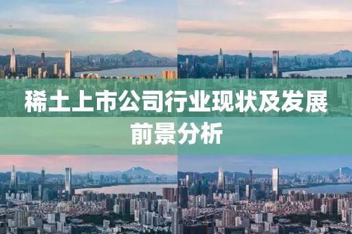 稀土上市公司行業(yè)現(xiàn)狀及發(fā)展前景分析