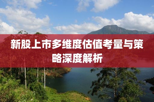 新股上市多維度估值考量與策略深度解析