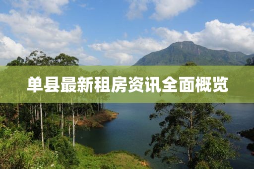 單縣最新租房資訊全面概覽