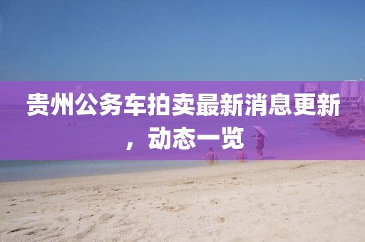 貴州公務(wù)車拍賣最新消息更新，動(dòng)態(tài)一覽
