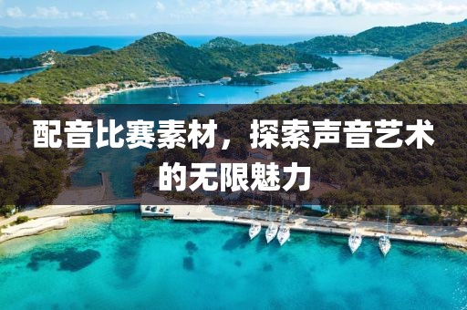 配音比賽素材，探索聲音藝術(shù)的無限魅力