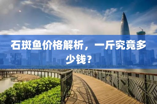 石斑魚價格解析，一斤究竟多少錢？