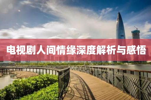 電視劇人間情緣深度解析與感悟
