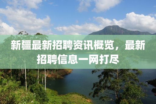 新疆最新招聘資訊概覽，最新招聘信息一網打盡