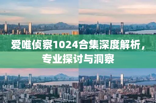 愛唯偵察1024合集深度解析，專業(yè)探討與洞察
