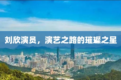 劉欣演員，演藝之路的璀璨之星
