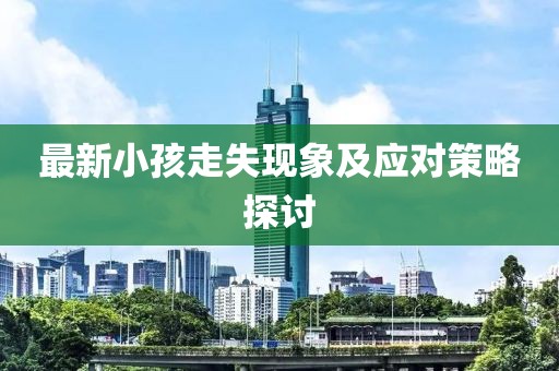 最新小孩走失現(xiàn)象及應(yīng)對(duì)策略探討