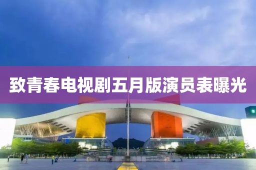 致青春電視劇五月版演員表曝光