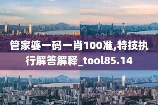 管家婆一碼一肖100準(zhǔn),特技執(zhí)行解答解釋_tool85.14