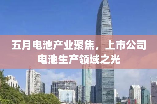 五月電池產(chǎn)業(yè)聚焦，上市公司電池生產(chǎn)領(lǐng)域之光