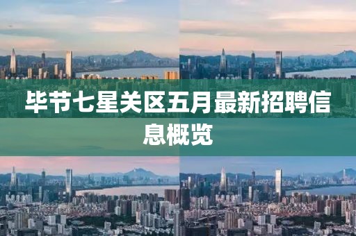 畢節(jié)七星關區(qū)五月最新招聘信息概覽