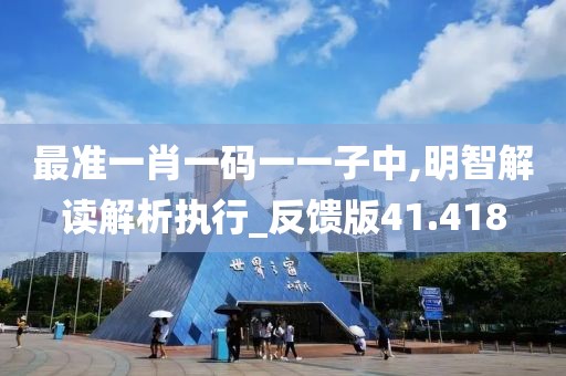 最準(zhǔn)一肖一碼一一子中,明智解讀解析執(zhí)行_反饋版41.418