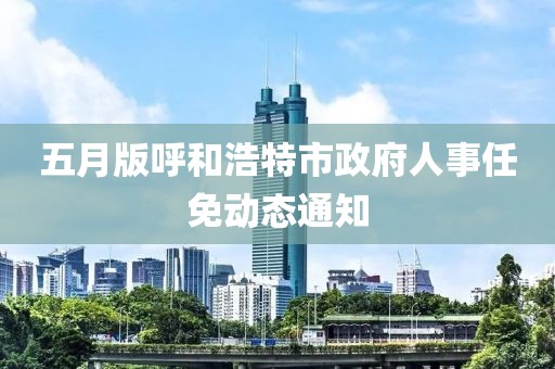 五月版呼和浩特市政府人事任免動(dòng)態(tài)通知