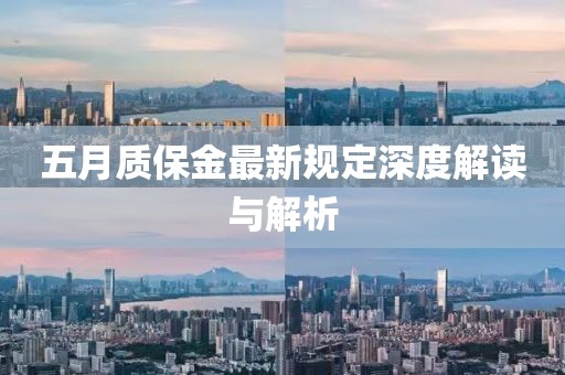 五月質(zhì)保金最新規(guī)定深度解讀與解析