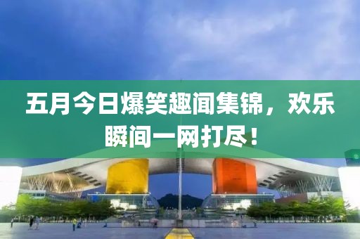 五月今日爆笑趣聞集錦，歡樂瞬間一網(wǎng)打盡！