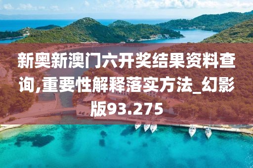新奧新澳門六開獎(jiǎng)結(jié)果資料查詢,重要性解釋落實(shí)方法_幻影版93.275