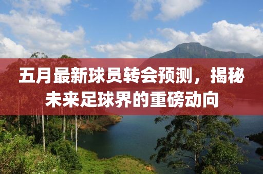 五月最新球員轉會預測，揭秘未來足球界的重磅動向