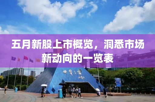 五月新股上市概覽，洞悉市場新動向的一覽表